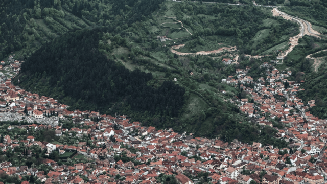 Aerial over Europe