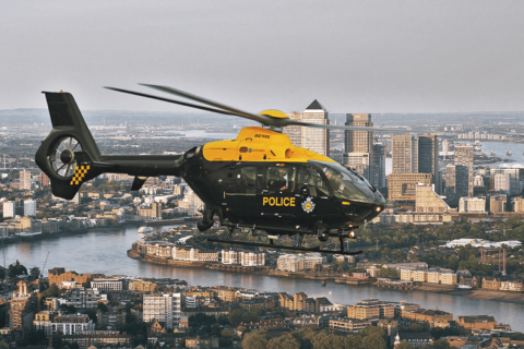 NPAS Helicopter flying over London