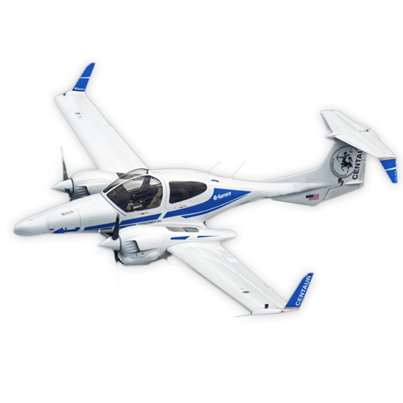 Cutout of DA42 flying without pilot