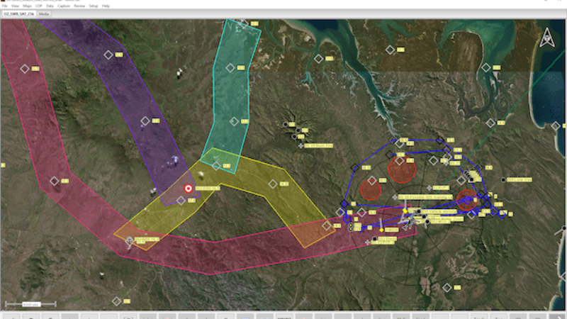 Screenshot showing a mission plan before takeoff of UAS