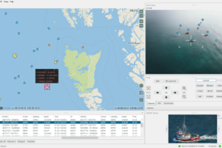 Screenshot showing vessel inspection with eo/ir camera