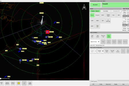 Screenshot of Schiebel S-100 using radar
