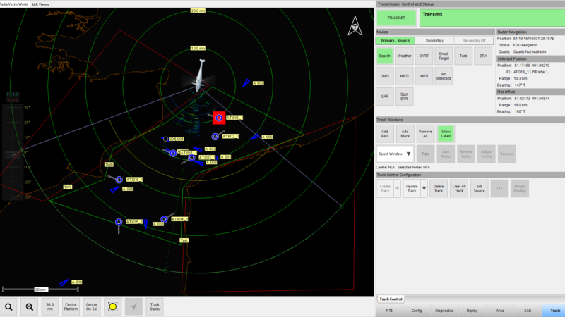 Screenshot of s100 UAS using radar