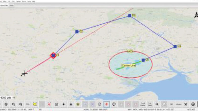 Screenshot of AIMS-ISR showing waypoints