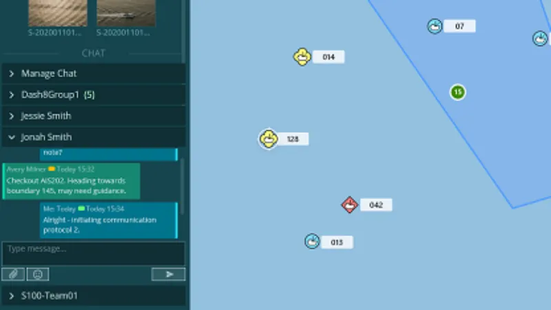 Screenshot of AIMS-C4 chat dialogue