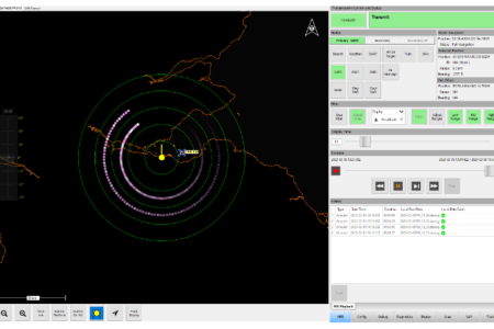 screenshot showing radar track replay